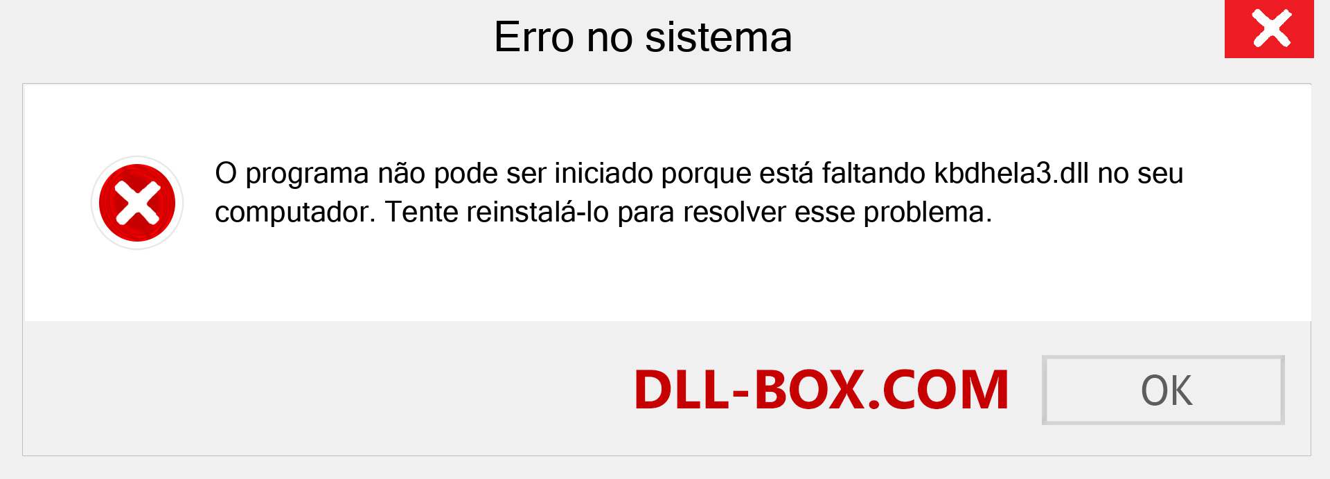 Arquivo kbdhela3.dll ausente ?. Download para Windows 7, 8, 10 - Correção de erro ausente kbdhela3 dll no Windows, fotos, imagens